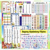 ABAKADA  - AEIOU educational laminated chart A4