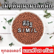 เม็ดดินเผามวลหนัก (สีอิฐ) หินโรยหน้ากระถาง แบ่งบรรจุ พร้อมส่งจ้า!! เม็ดดินเผาญี่ปุ่น เม็ดกลม หินโรยหน้า