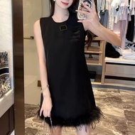 New Feather Fringed Sleeveless Dress