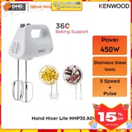 Kenwood HandMix Lite Hand Mixer HMP30.A0WH 450W Lightweight 5 Speed for folding mixing and whisking 