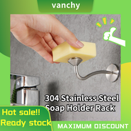 Vanchy Soap Holder Soap Rack Soap Box Soap Drain Dish Suction Rack 304 Stainless Steel for Toilet/ Kitchen