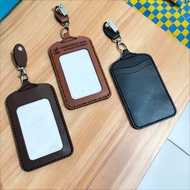 2-Sided Leather ID Card Holder | Custom Company Logo & Personal Name