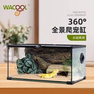 Reptile Box Turtle Tank Climbing Pet Tank Horned Frog Gecko Lizard Snake Spider Glass Breeding Box C
