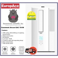 EuropAce EAC 701W 7000BTU Casement Aircon FREE Installation on Sliding Window