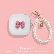 For Shokz OpenFit Air Clear Case Cute Butterfly Pearl Bracelet Shokz OpenFit Air Silicone Soft Case 