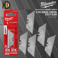 Milwaukee 5 Pcs General Purpose Utility Blades / 48-22-1905