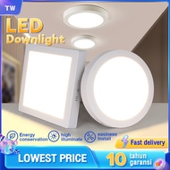 LED Surface Downlight 18W 24W 30W Black White Lampu downlight siling plaster Home Lighting Mounted L