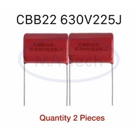 225j630V 2.2uF 630V Capacitor CBB22 630V225J 2200nF 630V Metallized Polypropylene Film 2pcs