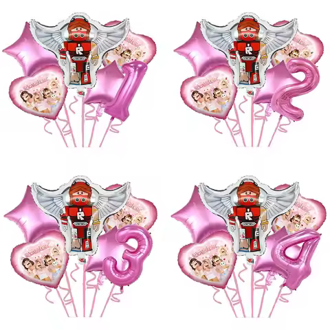 ROBLOX Birthday Decorations Pink Foil Balloons Number Set 32 inch Gift Baby Shower Children's Toys G