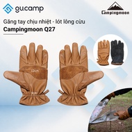 Campingmoon Q27 gloves, safe insulated cowhide protection, Campingmoon Q27 fleece lining