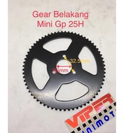 Mini Gp 25H Rear Gear - 51-52-53-54-55-56-57-58-60-62-63-64-65-66-68-70-72-74T