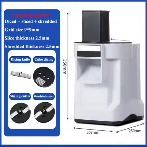 LX K8600 Electric Vegetable Cutter Slicing Shredding Dicing Maker Food Processor with 3 Blade Multif