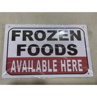 frozen foods available here Made: By Hard PVC Plastic (like ATM and ID) 7.8x11 inches
