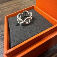 💖Hermes 閃亮亮 豬鼻戒指💖 純銀飾品 53號 全新✨