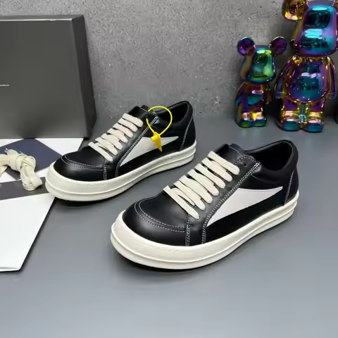 Rick shoes inverted triangle high street owens leather flat shoes increase simple fashion couple wom