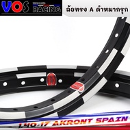 AKRONT A-Line Chess Wheel Black Size 1.4 Rim 17 Per Pair 1 = 2 Rings Motorcycle Wheels Wave Accessor