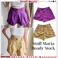 【Ready Stock】Short Pant Plain Color Ins Style Simple Pant Women'short pant 泰国短裤