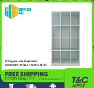 EHL FURNITURE  12 Pigeon Hole Steel metal