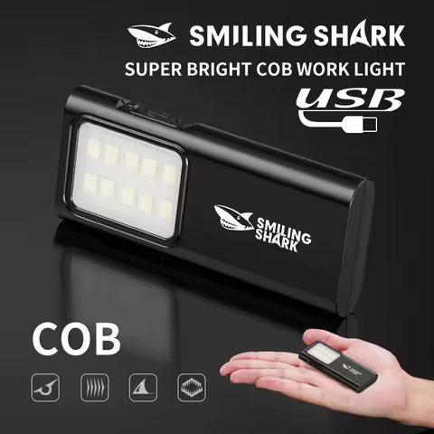 Smiling Shark TIP065 Mini Rechargeable Worklight,COB Floodlight Pocket Flashlight,with Clip Design,f