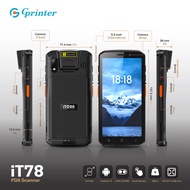 Gprinter PDA IT88 เครื่องนับสินค้าคงคลัง Android 5G สแกนบาร์โค้ด ตัวรวบรวมข้อมูล จอสัมผัส ไร้สาย 1D2