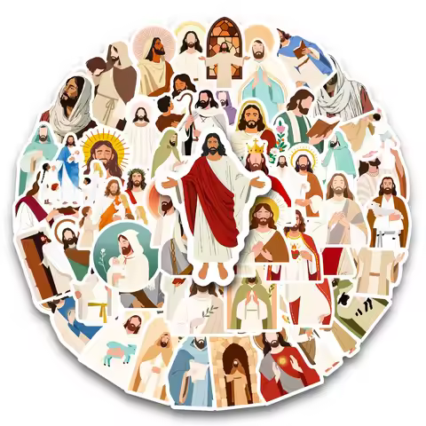 10/56pcs Jesus Bible God Christian Stickers Bible Verse Decals For Phone Laptop Suitcase Notebook Sk