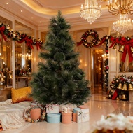 GREEN Christmas Tree Snow 120cm 150cm 180cm 210cm 4 feet 5 feet 6 feet 7 feet Metal Support
