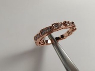BVLGARI 蛇形戒指 玫瑰金 鑽石