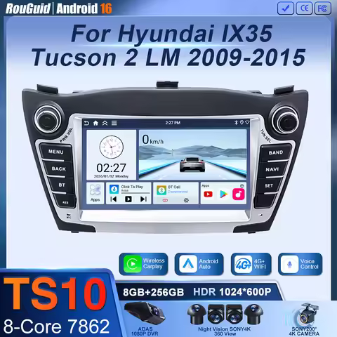 Android 15 Car Radio Player Carplay Multimedia WIFI Bluetooth For Hyundai IX35 Tucson 2 LM 2009-2015