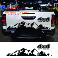 Hilux sticker 4x4 Car Rear Tailgate sticker strada triton navara sticker 4x4 off road Mountain