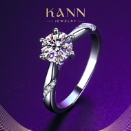 Moissanite diamond ring, 5mm, 6.5mm, 8mm engagement ring tested GRA Kan Jewelry FY-102