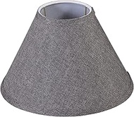 Aspen Creative 56027A, Empire Uno Lamp Shade, Dark Grey Burlap Textured Fabric, 4" Top x 10" Bottom 