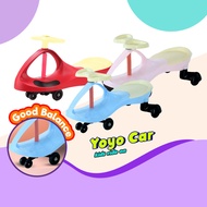 AlatStar Kids Yoyo Car Plasma Swing Car Rotate Twist Car Balancer Baby Swing CarOutdoor Baby Car Ker