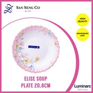 San Seng Luminarc Elise Soup Plate 21CM (Set of 2 )Soup Plate Dinner Dishes Pasta Steak Dessert Plat