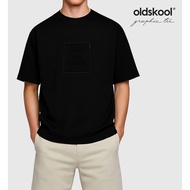 FOS x oldskool Men's Oversized Fit Graphic Tee | Patchwork Series (BLK)