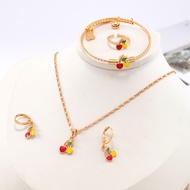 Hyl Jewelry 118S  Set Perhiasan Anak Titanium Emas Lapis Terbaru Anti Karat Muda 24k