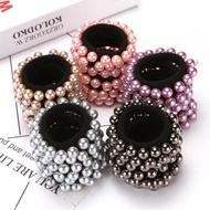 Korean Version Simple 16 Pieces Full Circle White Color Pearl Seamless Towel Ring Hair Ring Hair Rop