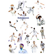 Set of 33 REAL MADRID stickers, helmet stickers, laptop stickers