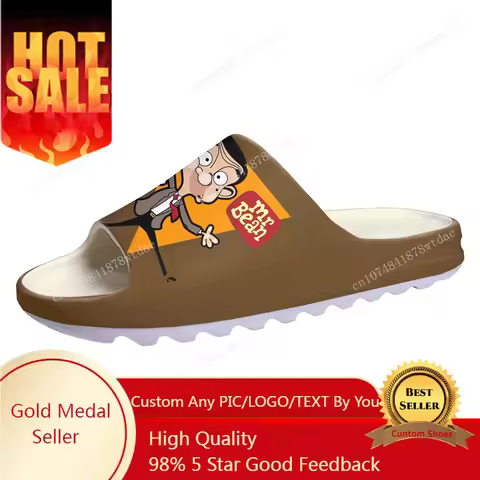 Mr Bean Soft Sole Sllipers teddy Mens Womens Teenager Home Clogs Anime Cartoon Step In Water Shoes O