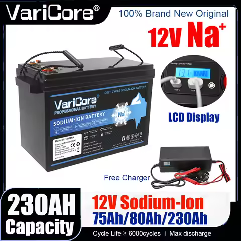 Sodium ion Rechargeable Battery 12V/15.6v 75Ah 80Ah 230Ah Low Temperature Resistant for Electric Car