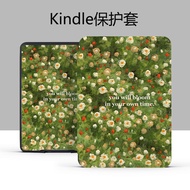 Kindle Paperwhite6(SA568B/ SA569P)/KPW5(M2L3EK)/ KPW4（PQ94WIF）Sleep Wake Protective Cover Green Flor
