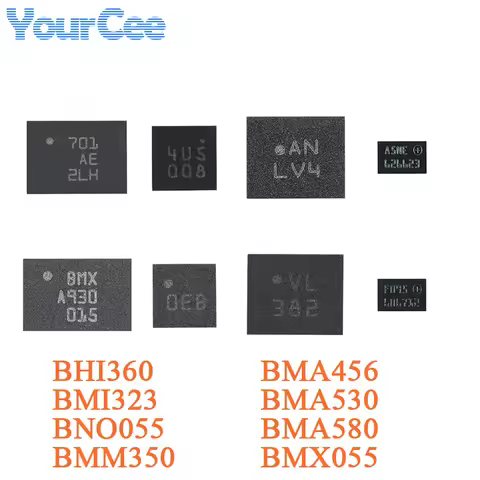 5PCS/1PC BHI360 BMI323 BNO055 BMM350 BMA456 BMA530 BMA580 BMX055 Digital 3Axis 9Axis Accelerometer s