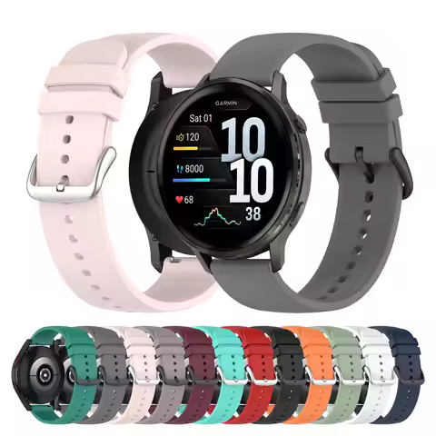 20 22mm Sports Strap For Garmin Venu 4 45mm/Forerunner 165 245 255 265 570 Watch Band Vivoactive 6 5