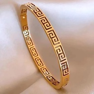 GREAT WALL GOLD BANGLE TITANIUM STEEL GELANG TANGAN GELANG EMAS ANTI KARAT JEWELLERY