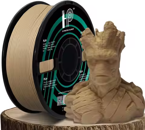 3D Printer Filament in Wood Model, PLA Filament, HP3DF 1.75mm, Accuracy +/- 0.02mm, 1KG Spool (2.2 l