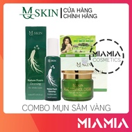 Combo Cao Mụn Sâm Vàng MQ Skin + Sữa Rửa Mặt Nhân Sâm MQ Skin Chính Hãng