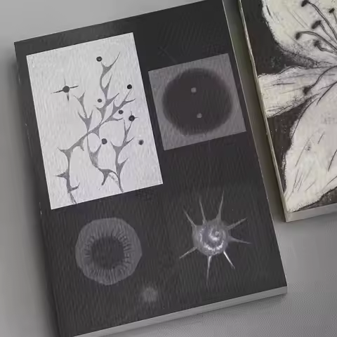 A6 Black Bird Bird Thickened A6 Notebook Student Thickened Blank Handbook Minimalist Notebook