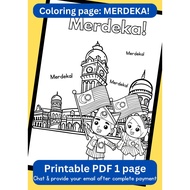 [PRINTABLE PDF] Coloring page Merdeka Poster Mewarna Coloring Poster Tema Merdeka 1 page 1 mukasurat