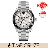 [Time Cruze] Orient Star RE-AT0107S00B Automatic Semi-skeleton Stainless Steel Strap Silver Dial Men Watch AT0107S00B