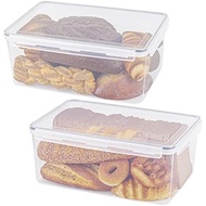 Tiawudi 2-piece large bread box, suitable for kitchen countertops, airtight bread storage container,