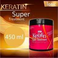 IONIC KERATIN SUPER TREATMENT เคราติน ทรีทเม้นท์ สูตรหอมพิเศษ เหมาะกับผมทั่วไป ผ่านการทำเคมี การดัด ยืด ต้องการปกป้องผม ปริมาณ 450 มล.